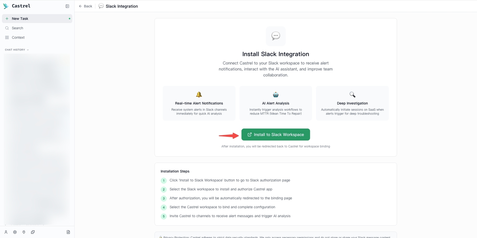 Install Slack Integration