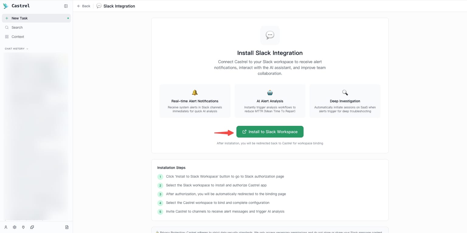 Install Slack Integration
