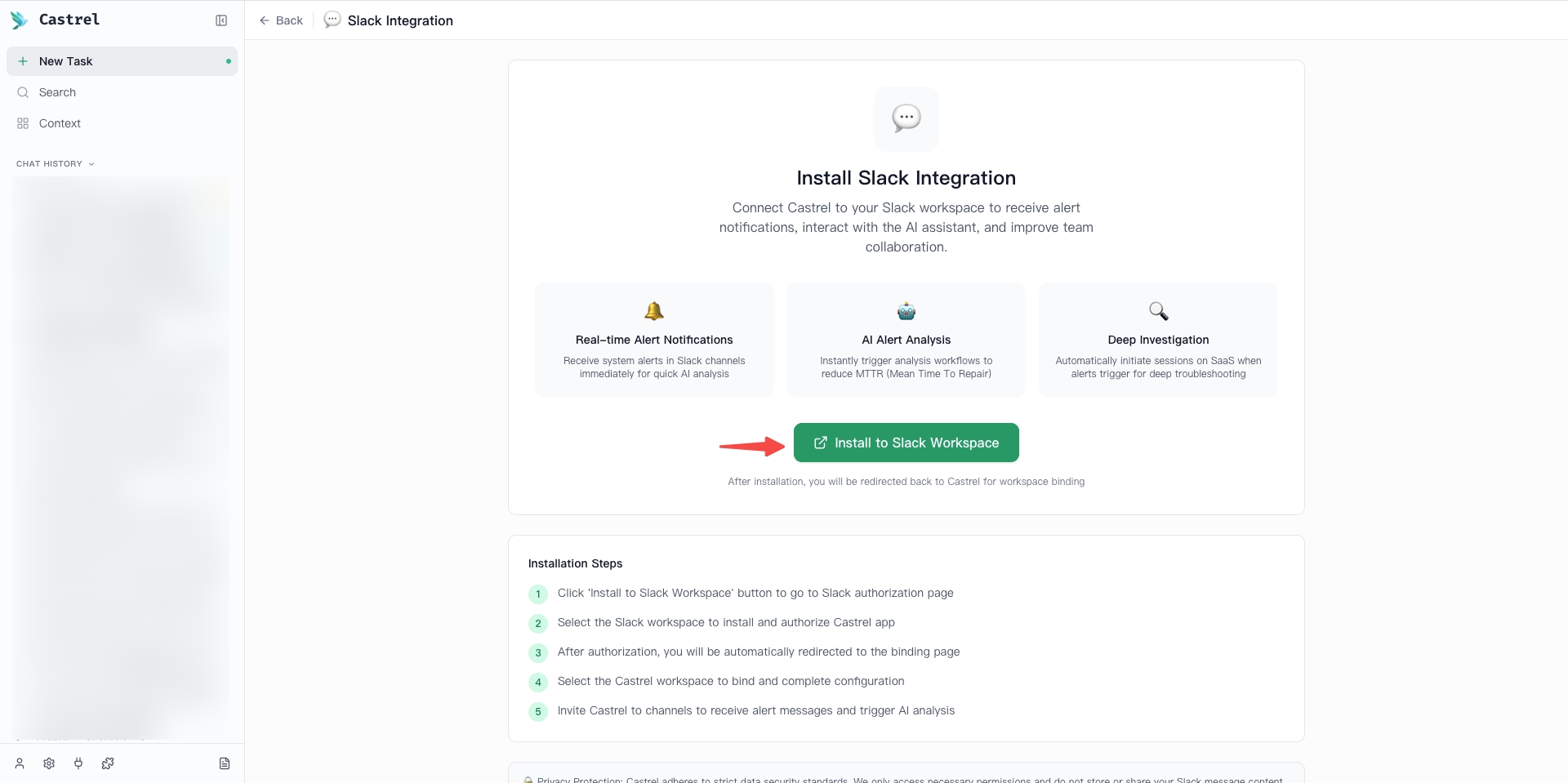 Install Slack Integration